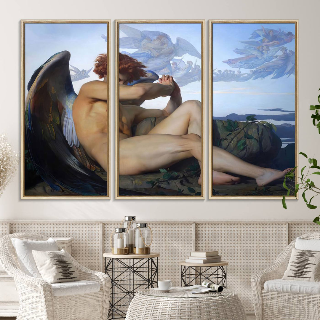 Fallen Angel Wall Art Canvas Print displayed above.