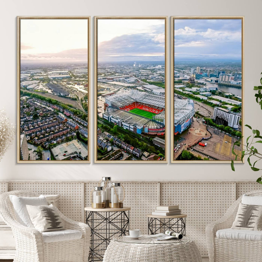 Old Trafford Manchester United Stadium wall art canvas.