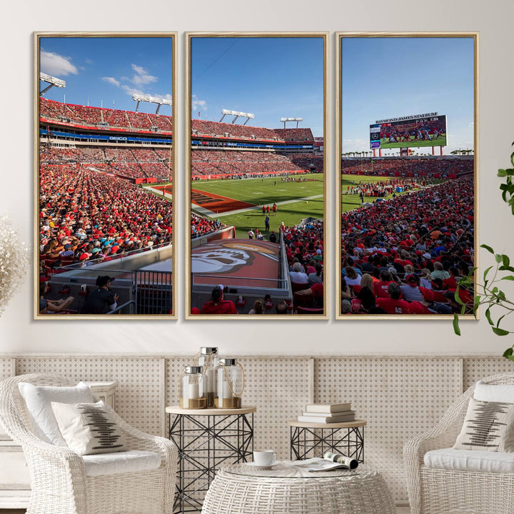 Tampa Stadium Wall Art Canvas Print.