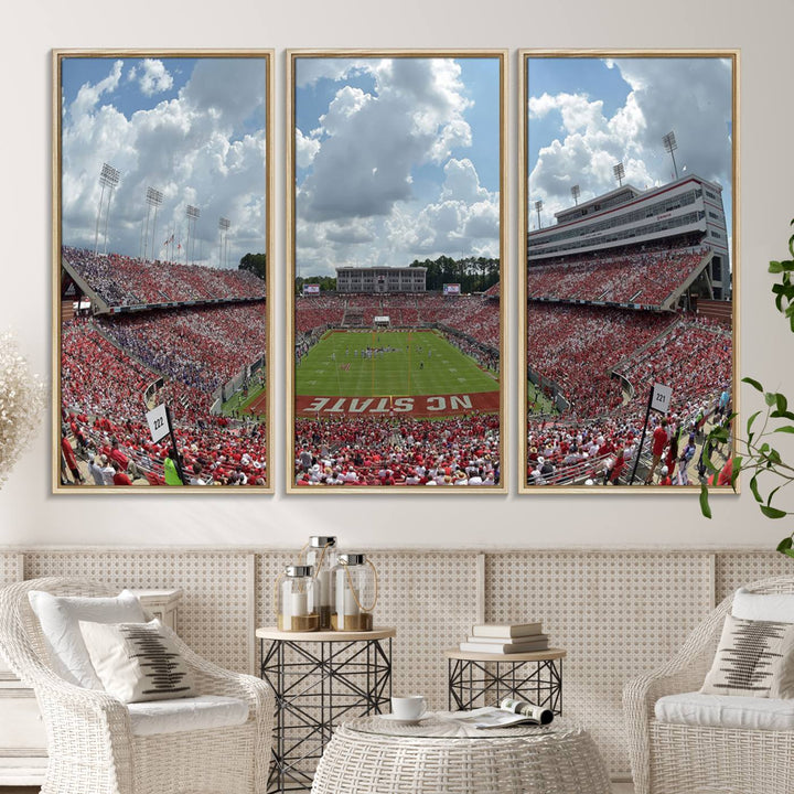 Canvas print of Carter-Finley Stadium, showcasing the NC State Wolfpack.