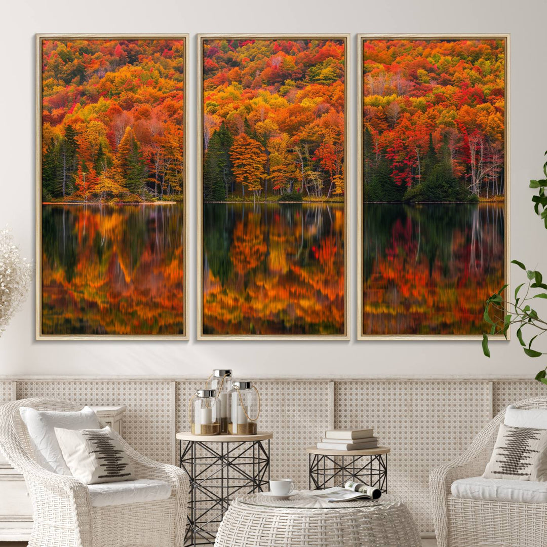 Fall Foliage Wall Art featuring autumn reflections.