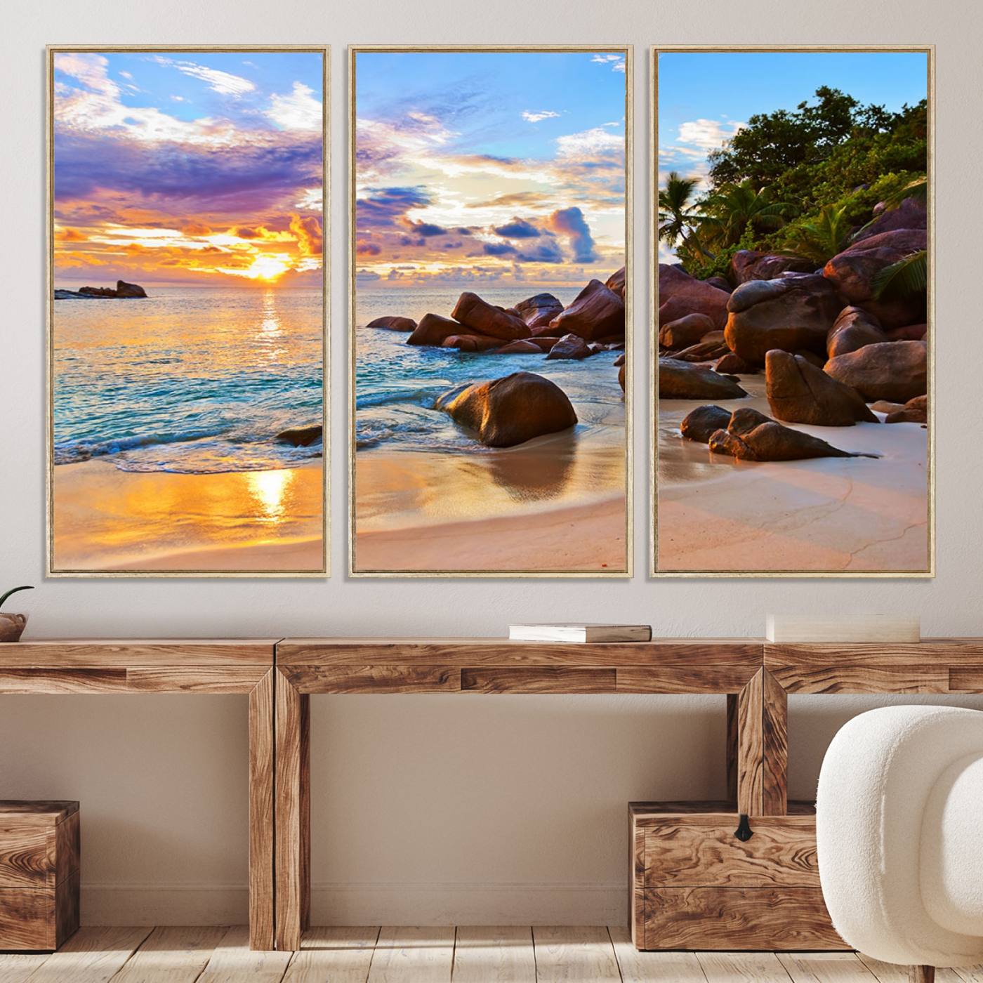 43209-MGV-CV-36X24-Tropical Island Beach Sunset Canvas Print