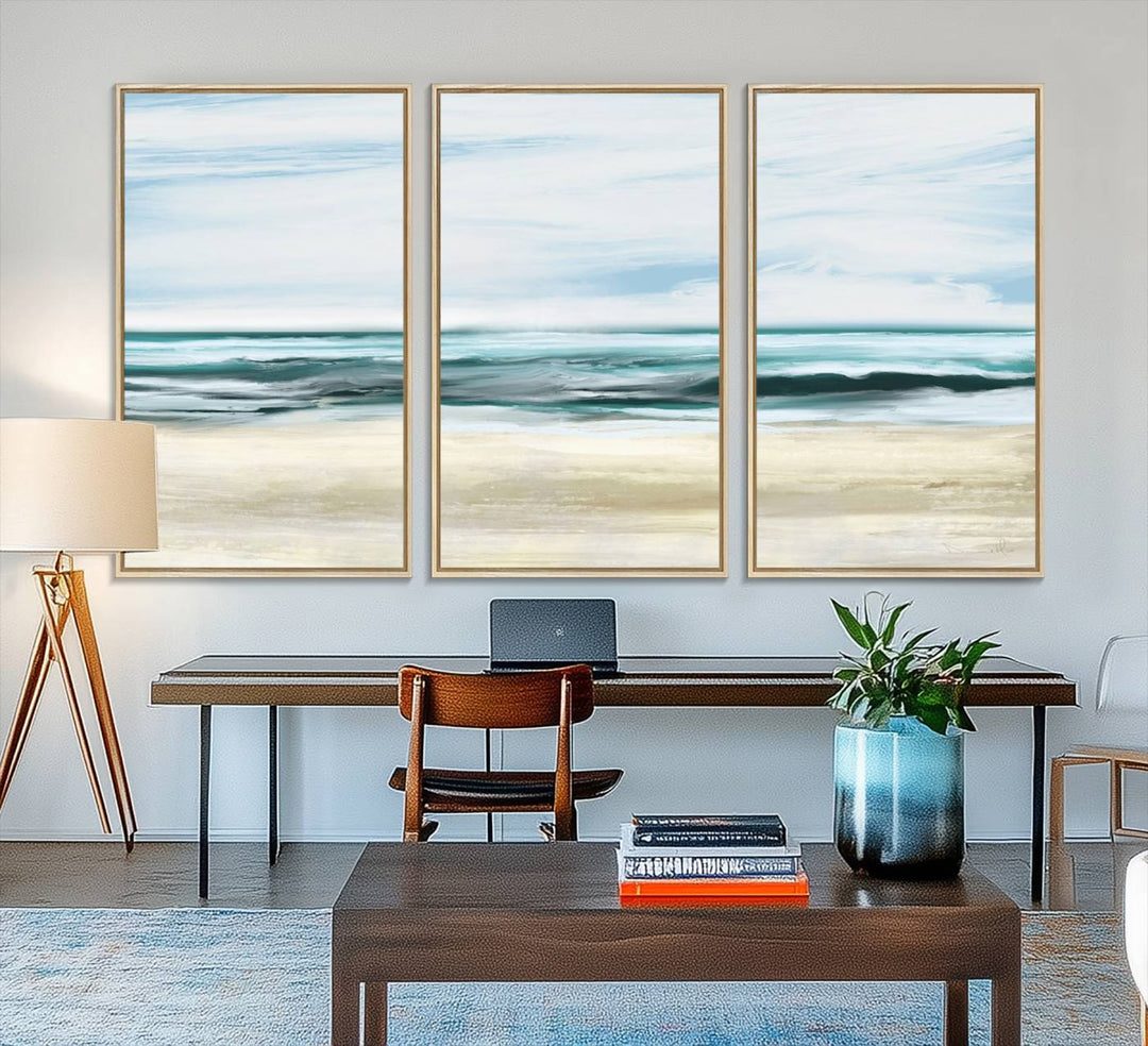 Ocean Abstract Wall Art Canvas Print.