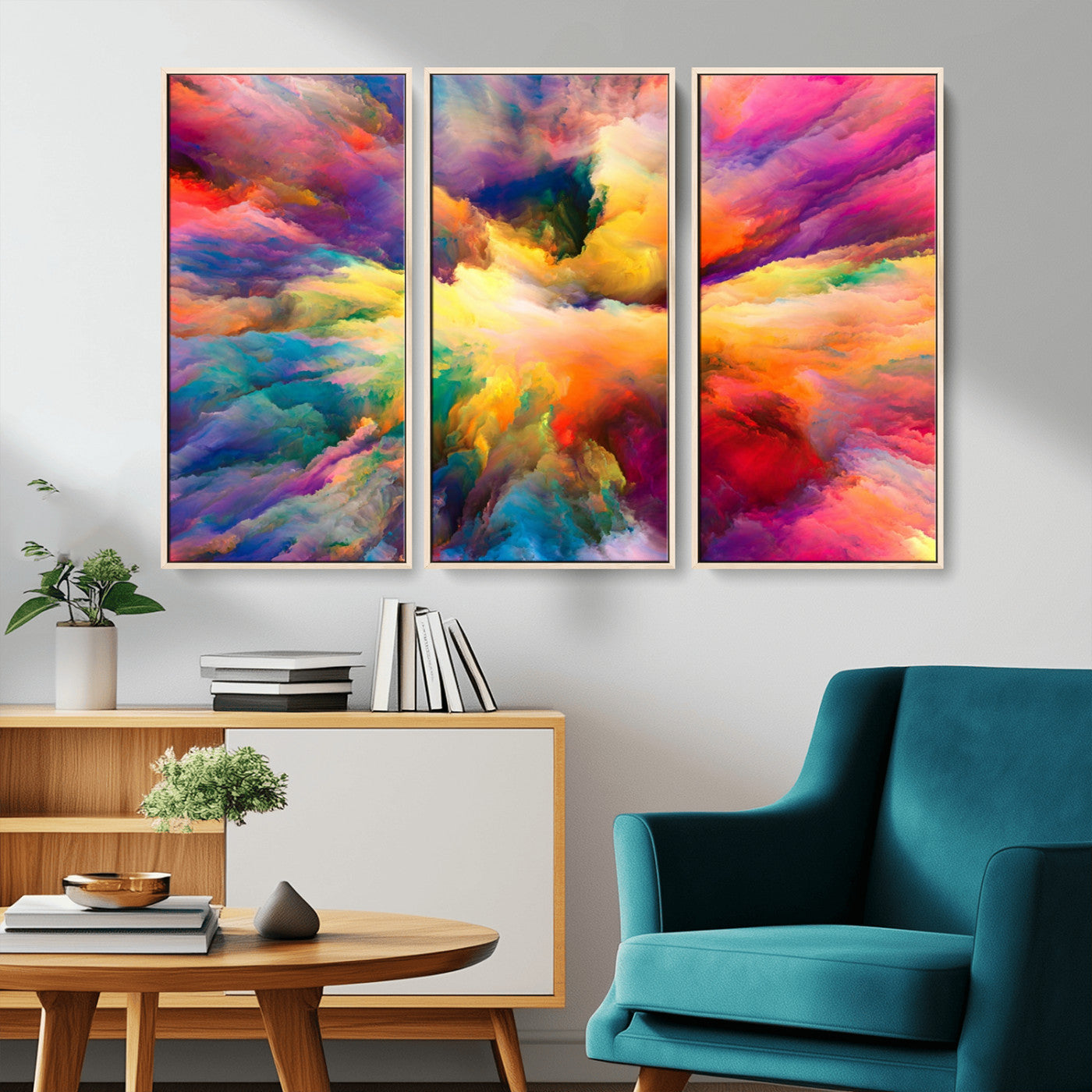MGV-FC-48X32-3P - Blazing Vibrant Colors Cloud-like Wall Art Canvas Print