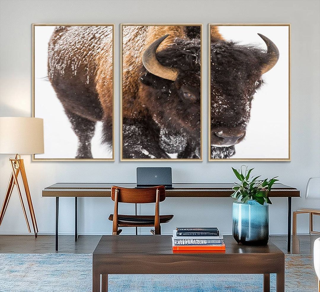 Bison Wall Art Canvas.