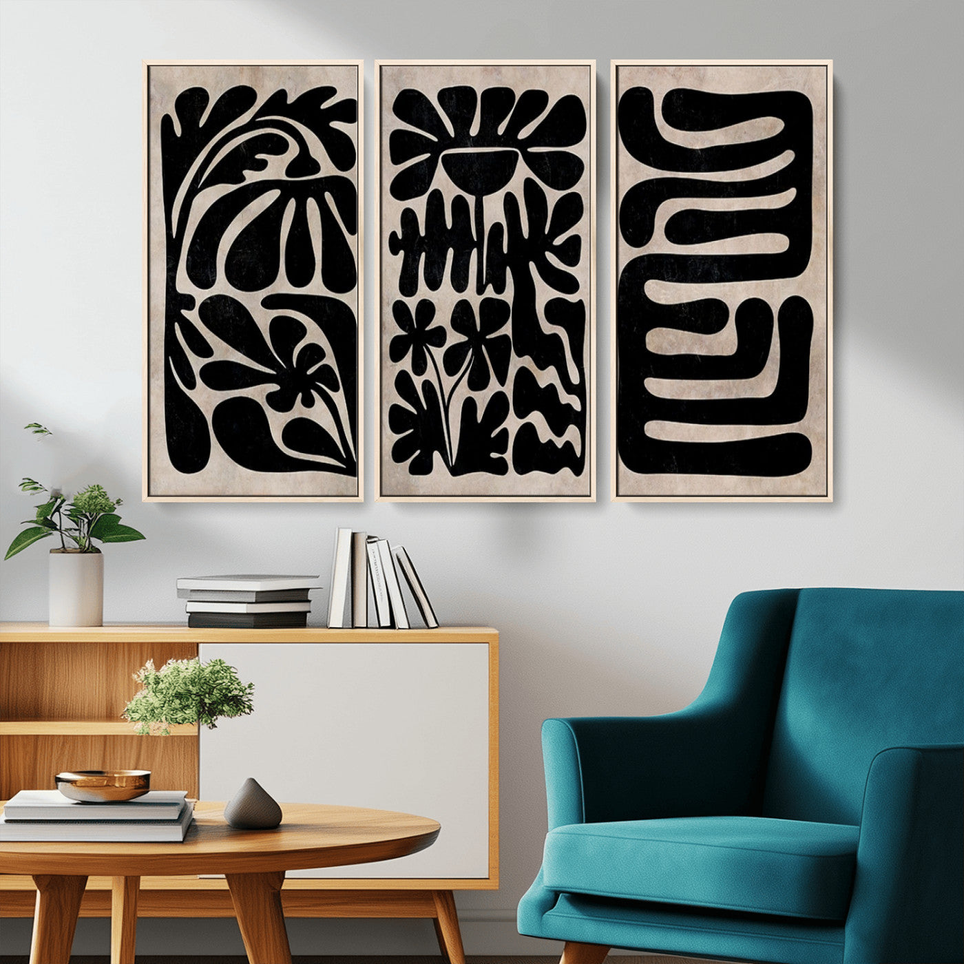 MGV-FC-48X32-3P - Canvas Print Wall Art Abstract Art Boho, Framed Boho Art Canvas Print