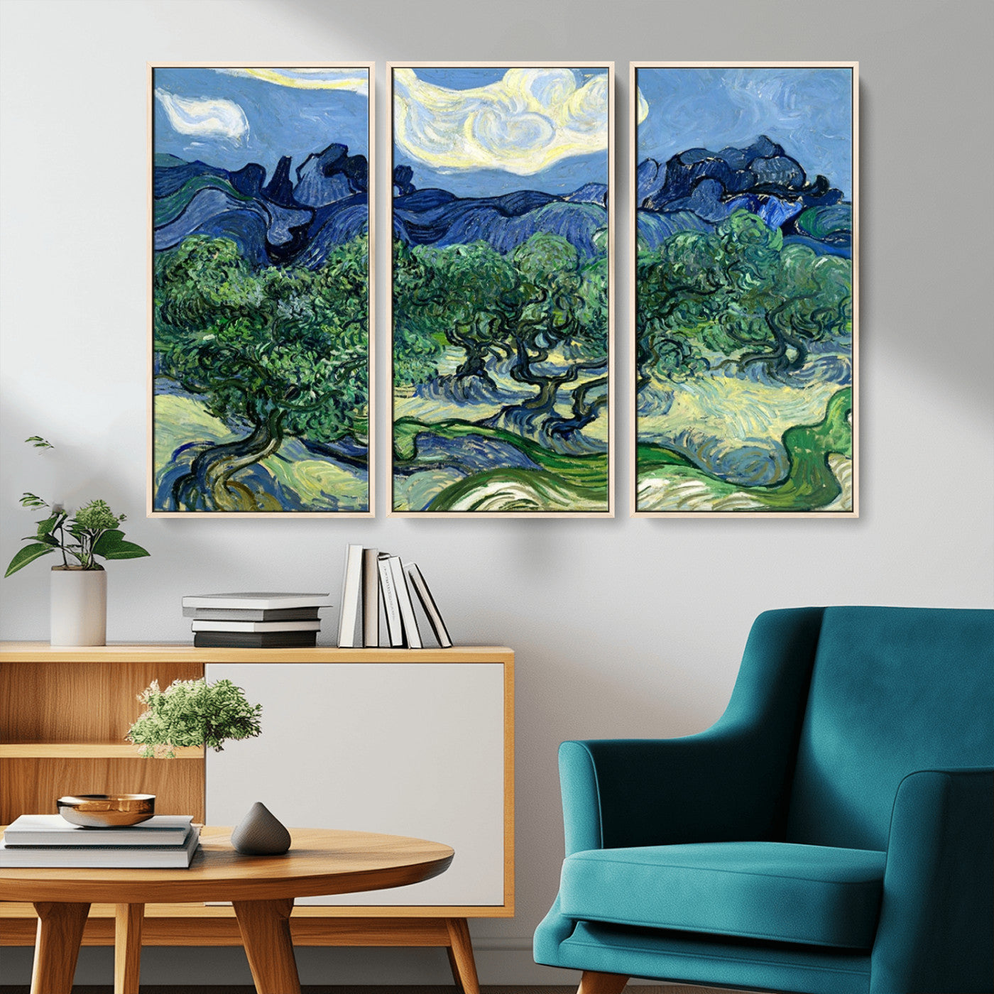 MGV-FC-48X32-3P - Olive Trees Van Gogh Wall Art Canvas Print