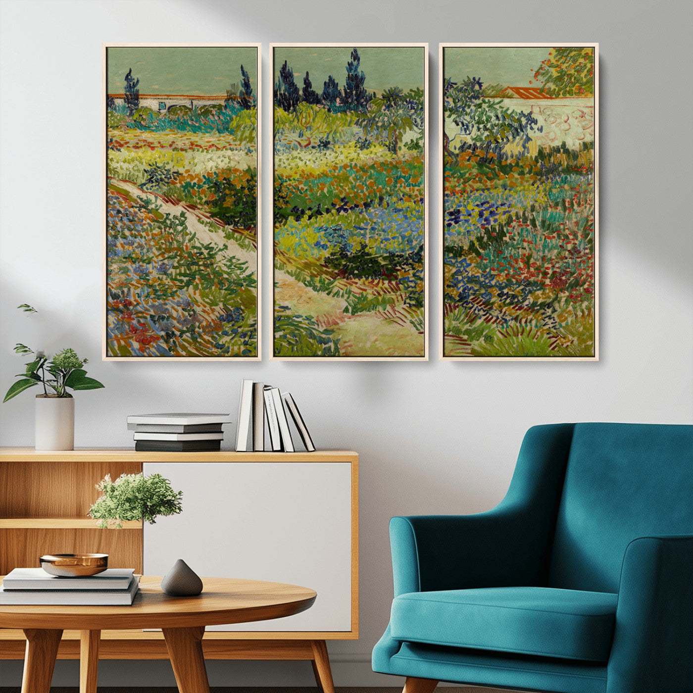 MGV-FC-48X32-3P - Vincent van Gogh Garden at Arles Wall Art Canvas Print