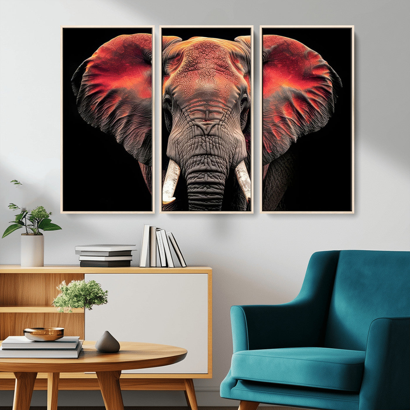 -Elephant Wall Art Canvas Print