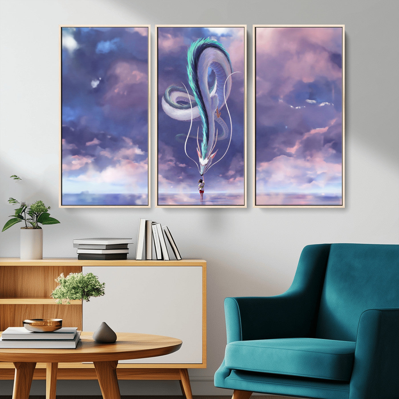 MGV-FC-48X32-3P - Spirited Away Haku and Chihiro Poster - Anime Lover - Hayao Miyazaki - Studio Ghibli Poster - Anime