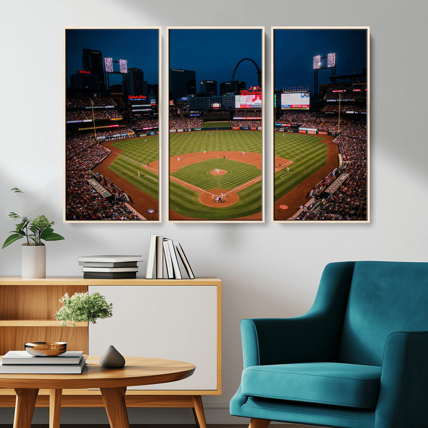 MGV-FC-48X32-3P - St. Louis Cardinals Baseball Team Print - Busch Stadium Wall Art Canvas Print