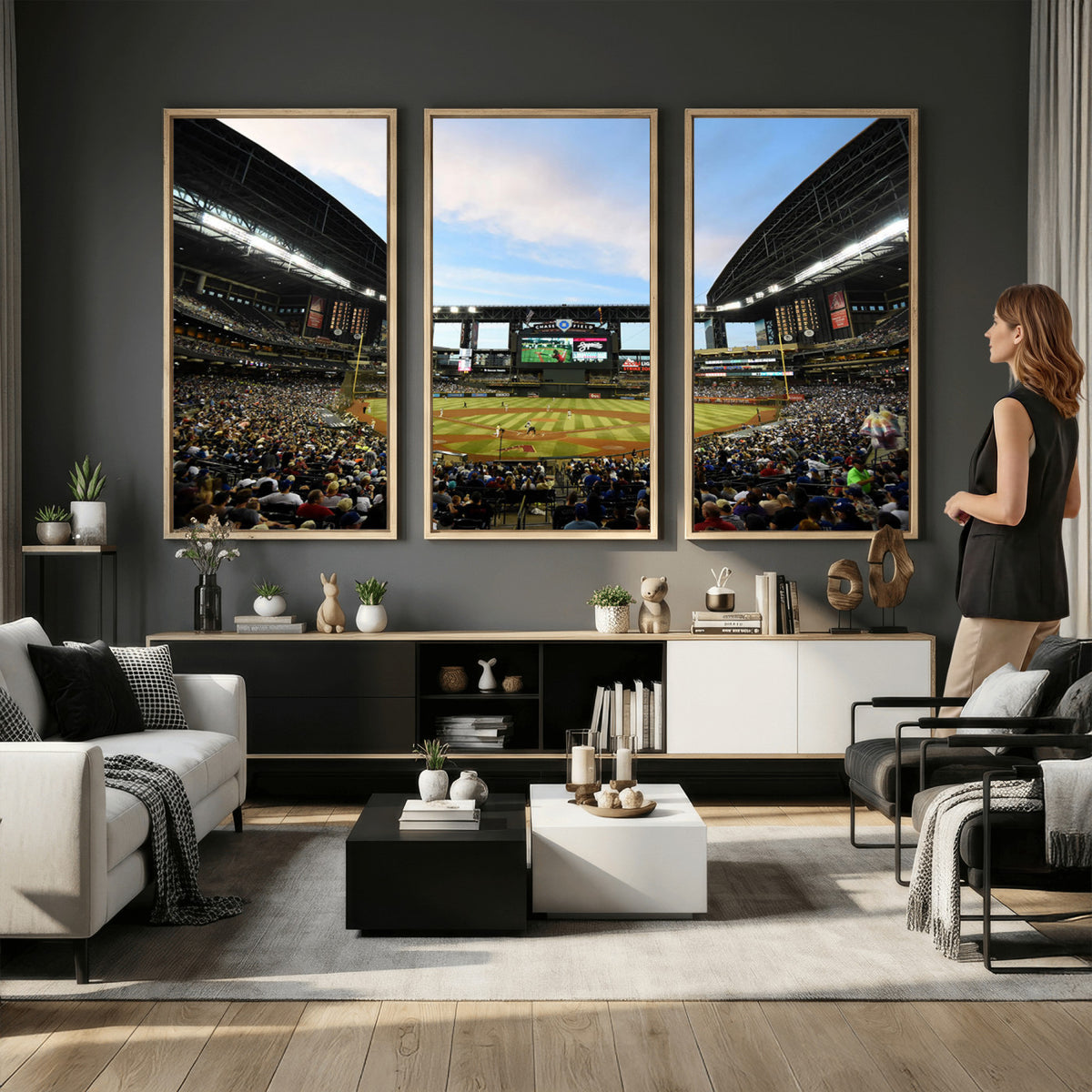 92672-MGV-CV-36X24 - Arizona Diamondbacks Team Print - Phoenix Chase Field