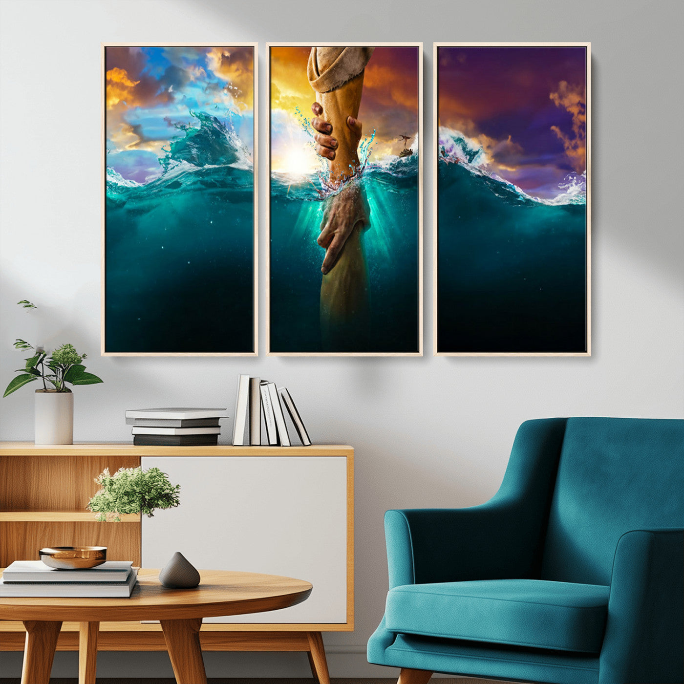 MGV-FC-48X32-3P - God Hand Wall Art Canvas Print