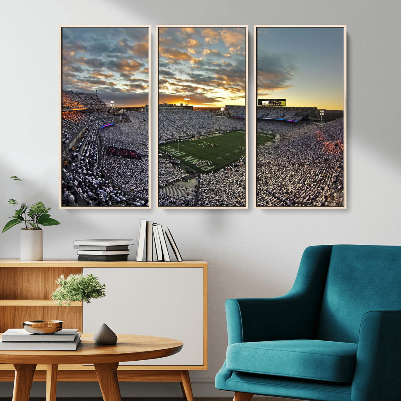 MGV-FC-48X32-3P - Beaver Stadium Wall Art - Penn State Stadium Wall Art | Penn Nittany Lions Football Match for Sport Room Decor