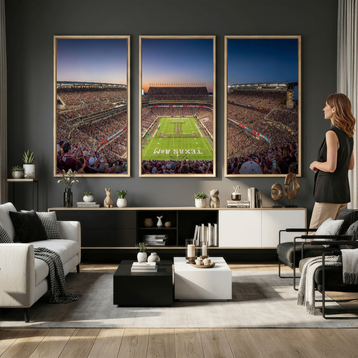 17421-MGV-CV-36X24 - Kyle Field Wall Art Print | Large Texas A&M Aggies Football Canvas Print for Sports Enthusiasts |