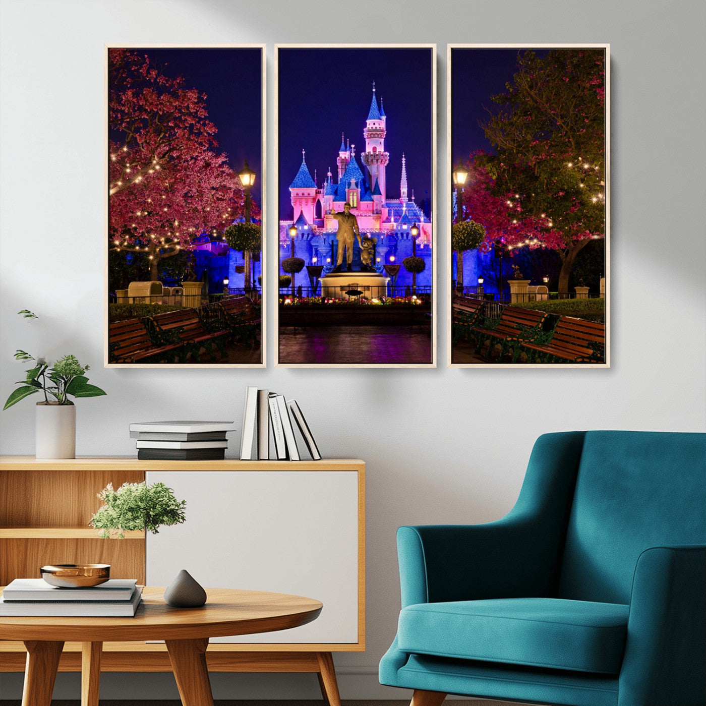 MGV-FC-48X32-3P - Castle Large Wall Art Disney Magic Kingdom Kids Room Decor - Disney World Christmas Home Decor Child