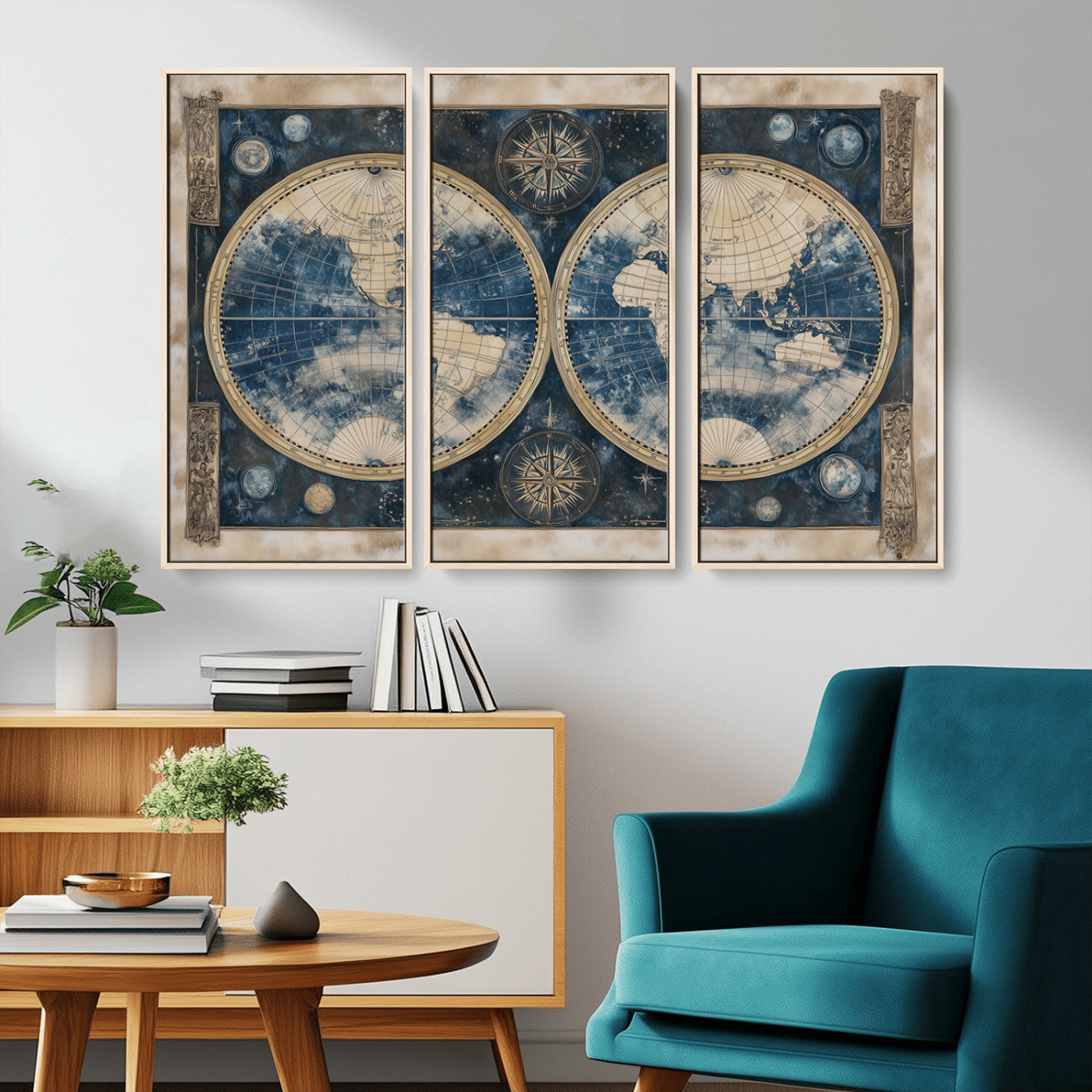 MGV-FC-48X32-3P - World Map Canvas Print