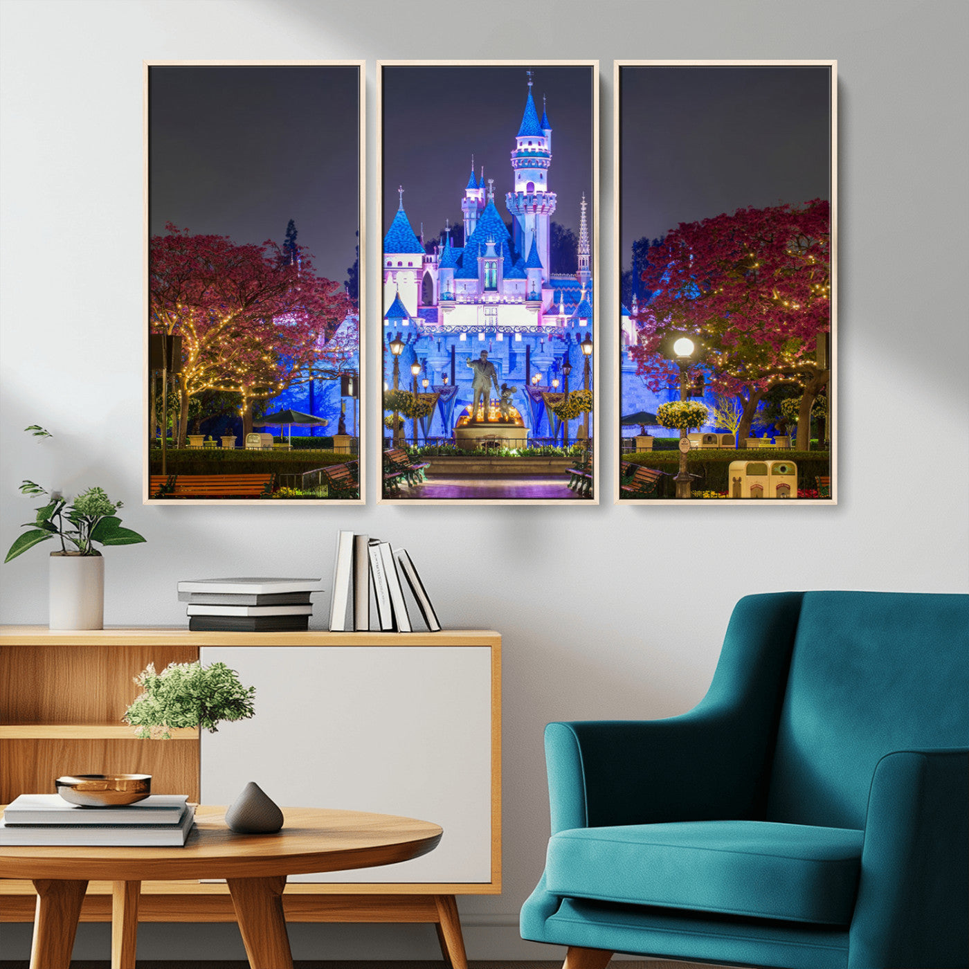 66710-MGV-CV-36X24-Large Disney Castle Wall Art Canvas Print - Magic Kingdom Kids Room Decoration Disney World