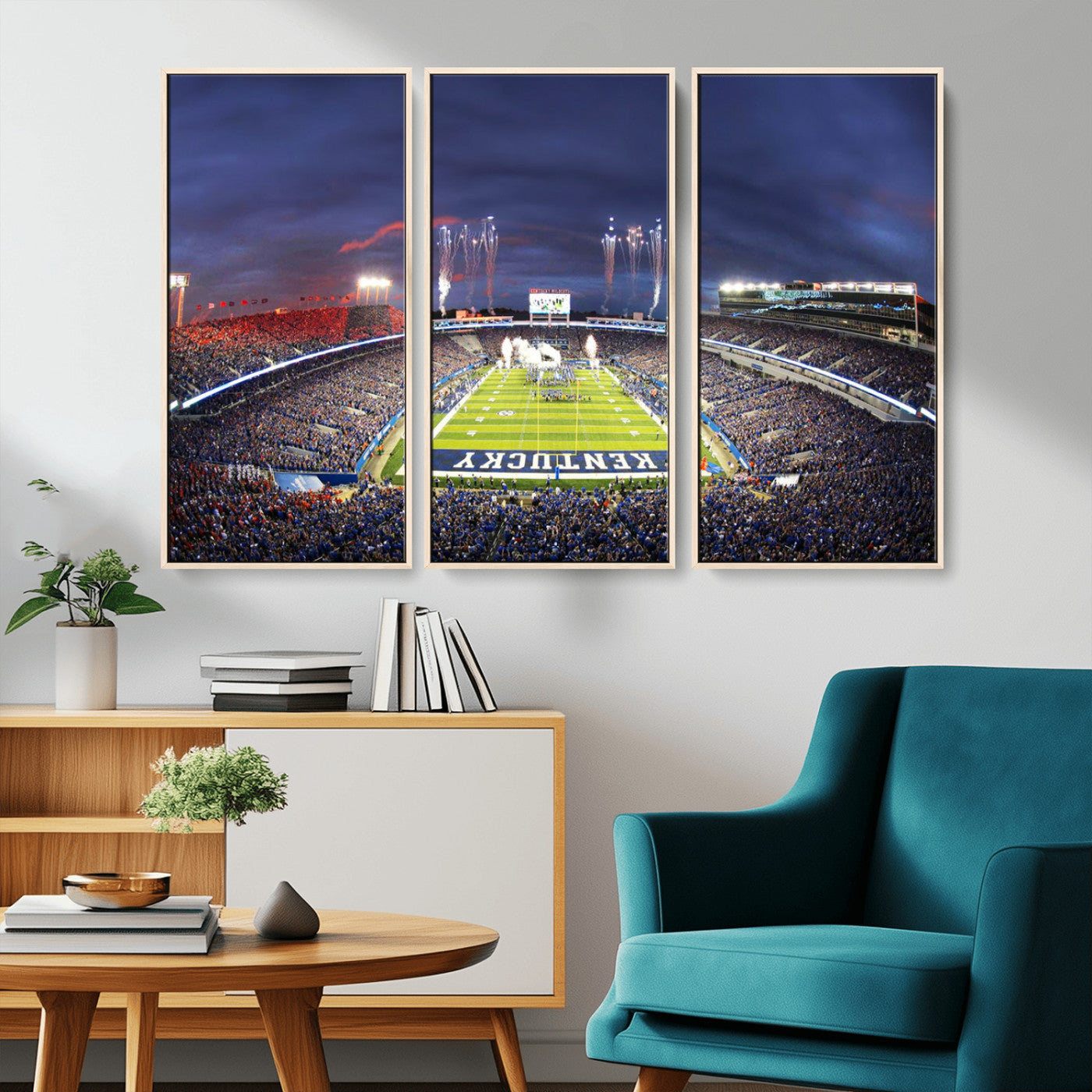 MGV-FC-48X32-3P - Kroger Field Canvas Wall Art - Kentucky Stadium Wall Art Print - Sunset Football Stadium Wall Decor