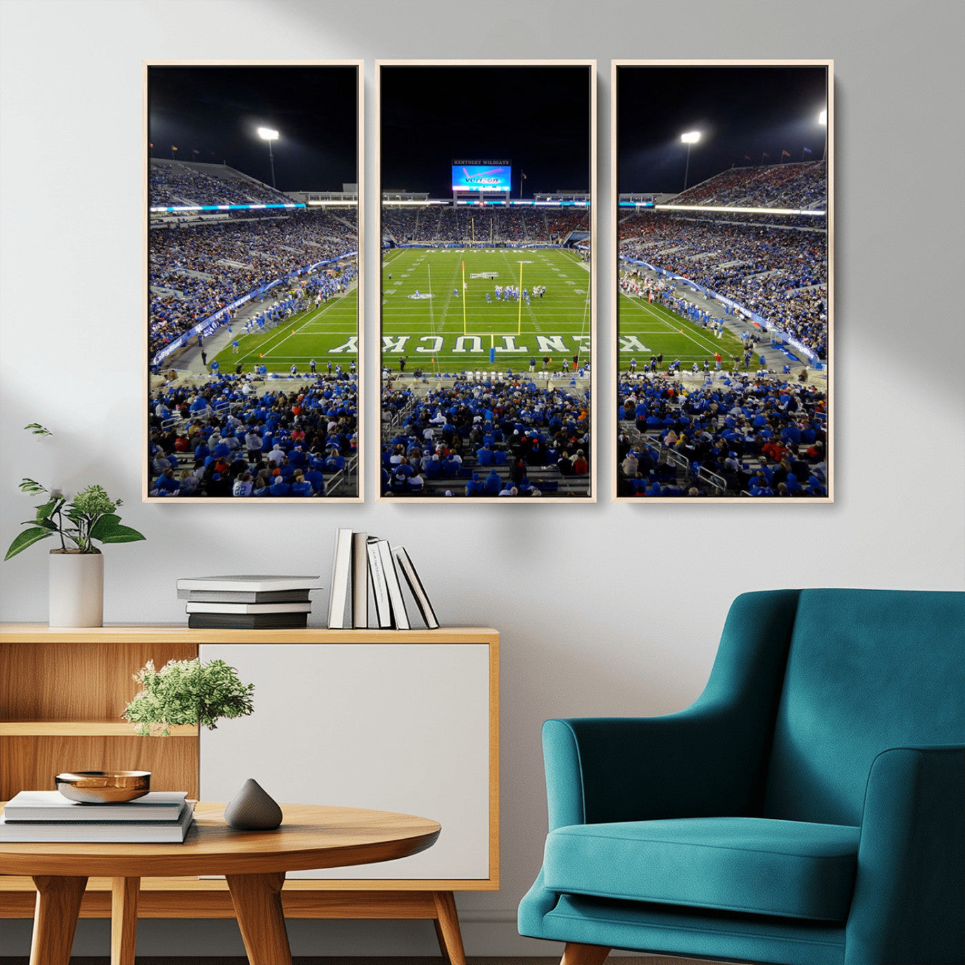 MGV-FC-48X32-3P - Kroger Field Canvas Wall Art - Kentucky Stadium Wall Art Print - Sunset Football Stadium Wall Decor