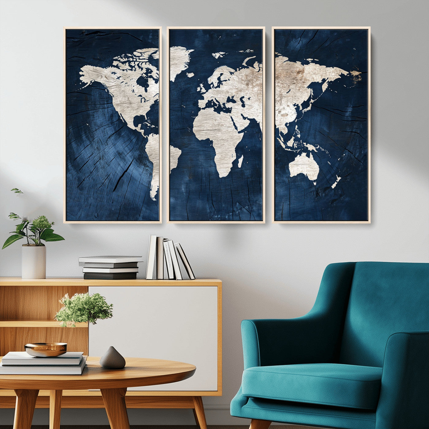 MGV-FC-48X32-3P - Push Pin World Map Canvas Print – Framed Wall Art for Couples to Track Their Travels – Anniversary