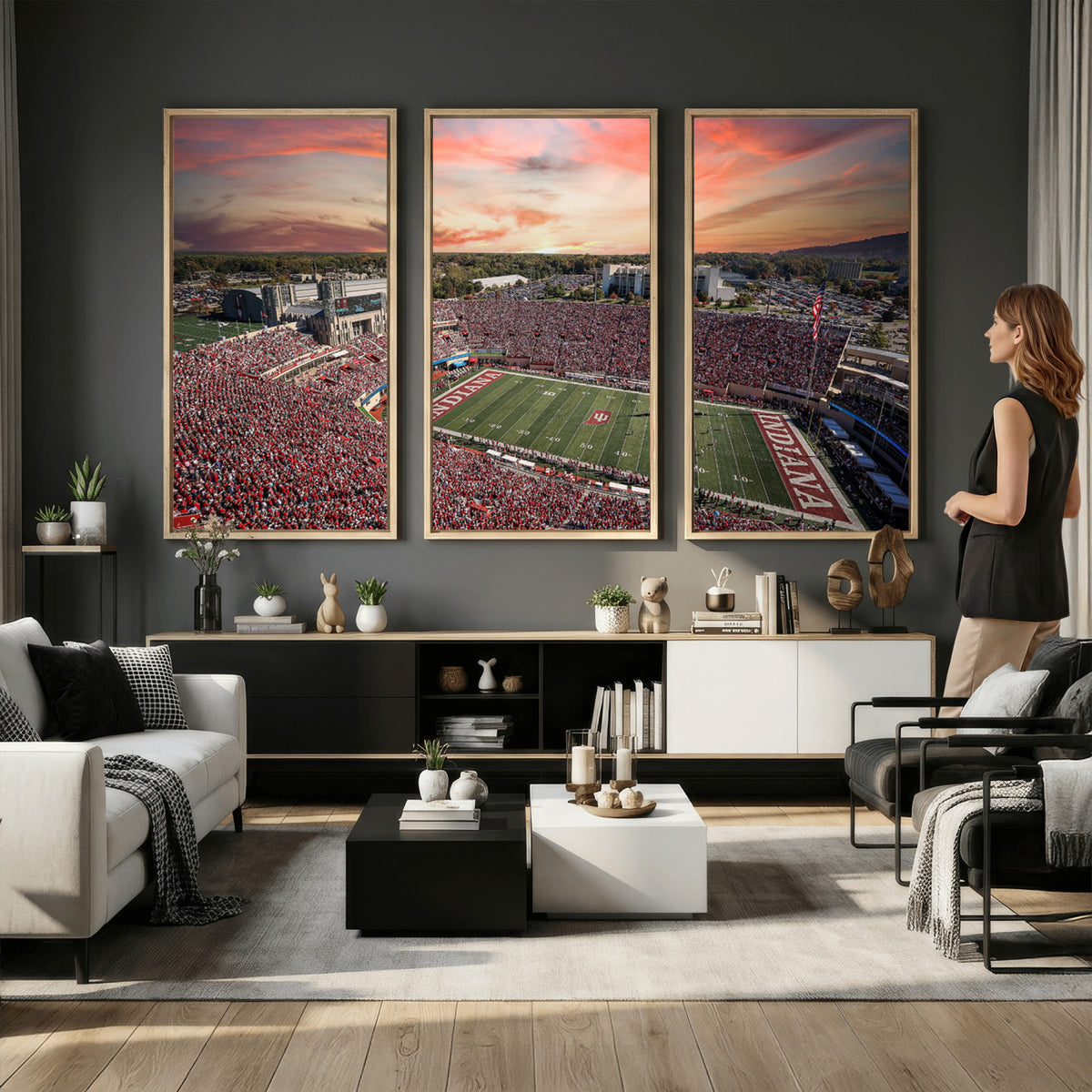 51135-MGV-CV-36X24 - Indiana Memorial Stadium Wall Art Canvas Print