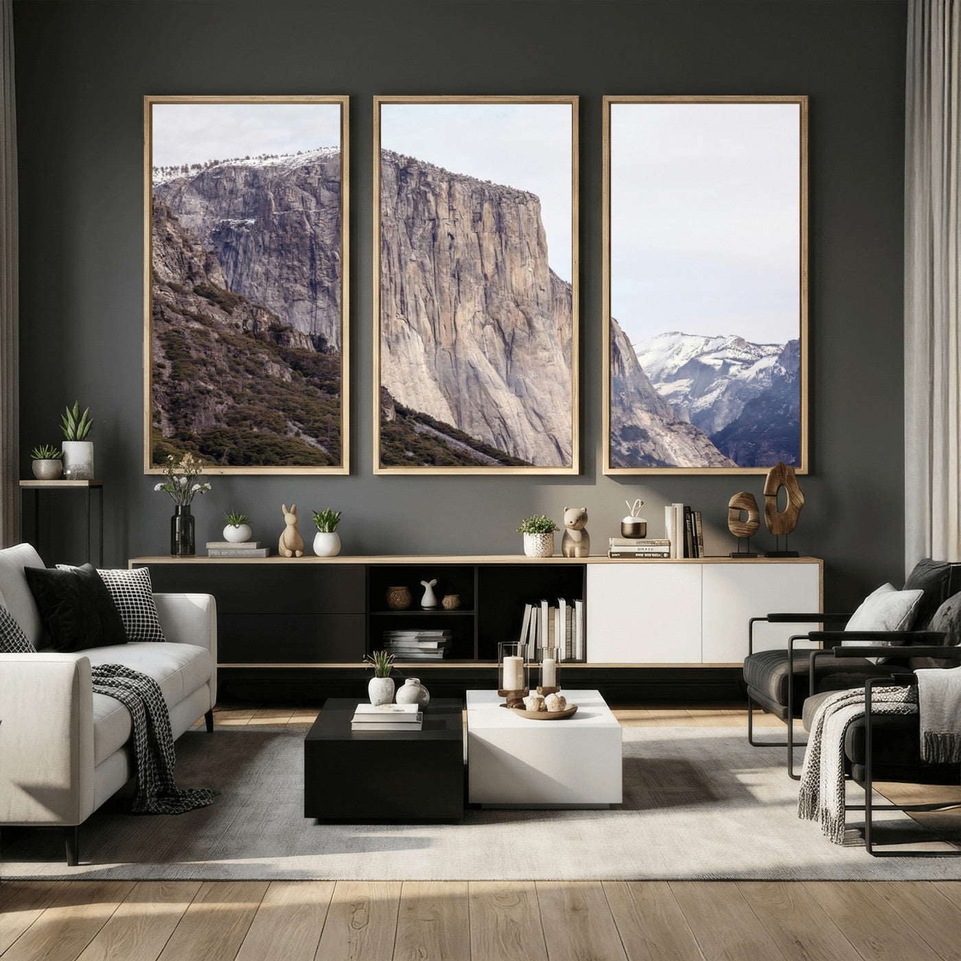 74506434-MGV-CV-36X24 - El Capitan Yosemite Mountain Wall Art – Yosemite Cliff Canvas Print, Rugged Terrain and Timeless Wilderness Decor for Office, Living Room or Cabin