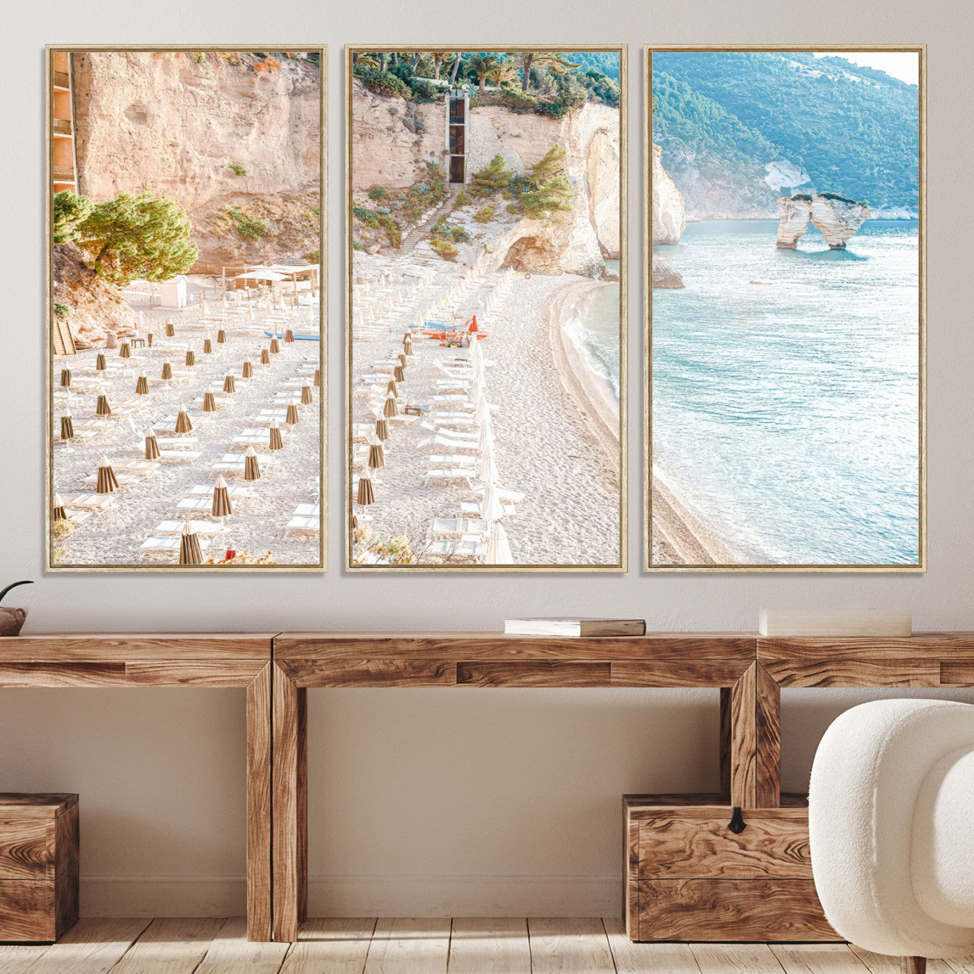 84816639-MGV-CV-36X24-Beach Wall Art Canvas Print, Framed Coastal Art Picture Print, Summer Shore Perfect Coastal Decor