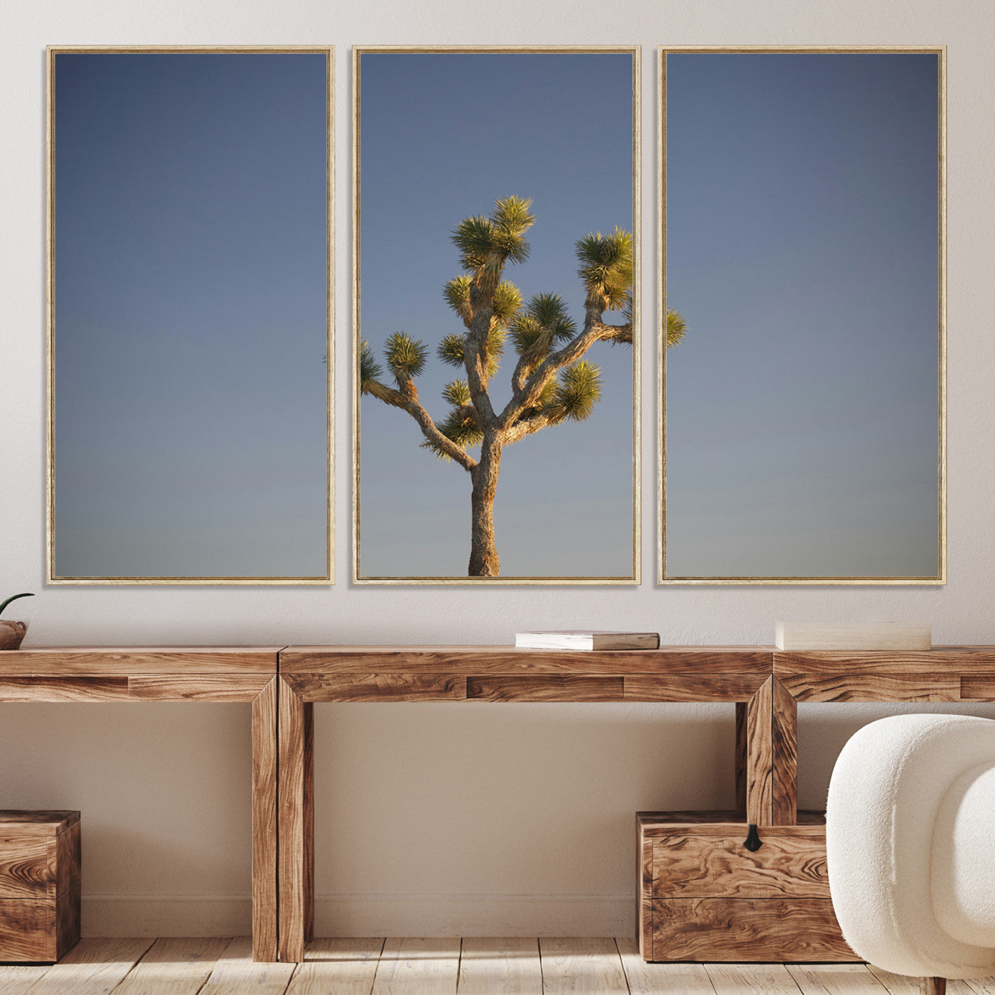 54552043-MGV-CV-36X24-Joshua Tree Art Wall Art Canvas Print, Framed Desert Landscape Art Picture Print, Southwestern Nature Perfect Southwestern Boho Decor