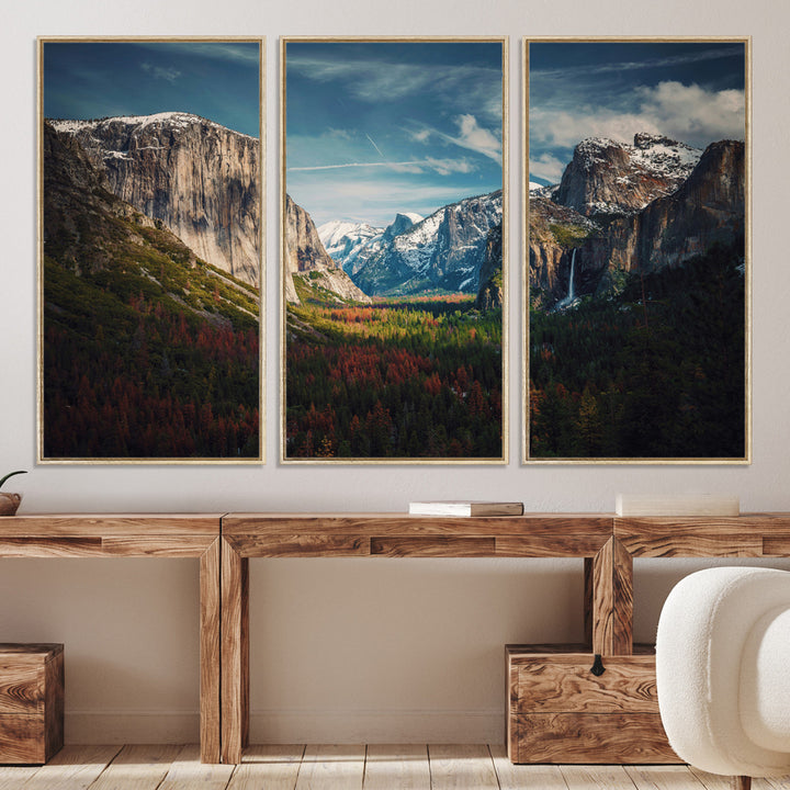 Yosemite National Park Wall Art Canvas Print, Mountain Landscape Print, Framed El Capitan Art Print, Large Scenic Nature Printing