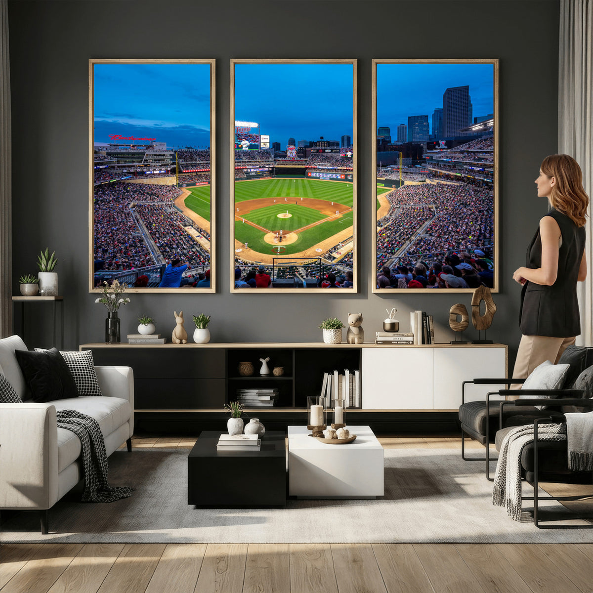 77273035-MGV-CV-36X24 - Target Field Stadium Wall Art Canvas Print, Minnesota Twins
