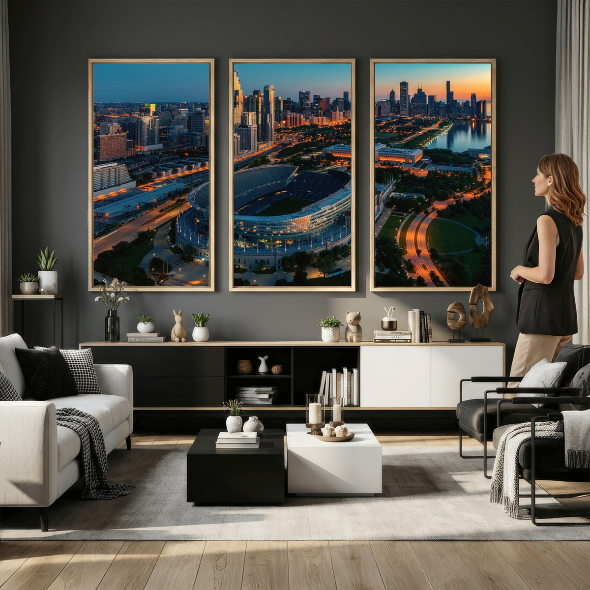 36690345-MGV-CV-36X24 - Chicago Bears Soldiers Field Wall Art Canvas Print