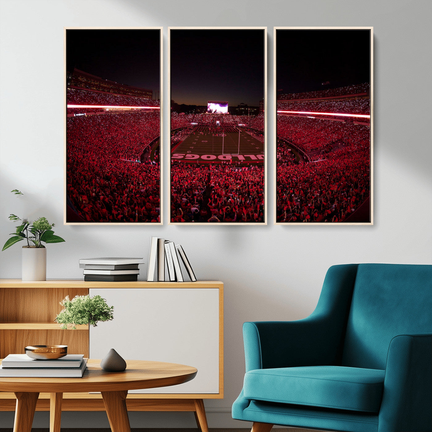 Dooley Stadium Wall Art Print, Sports Arena Canvas Wall Art, Dooley Field at Sanford Stadium Canvas Print, Modern Athletic Field Art Printing