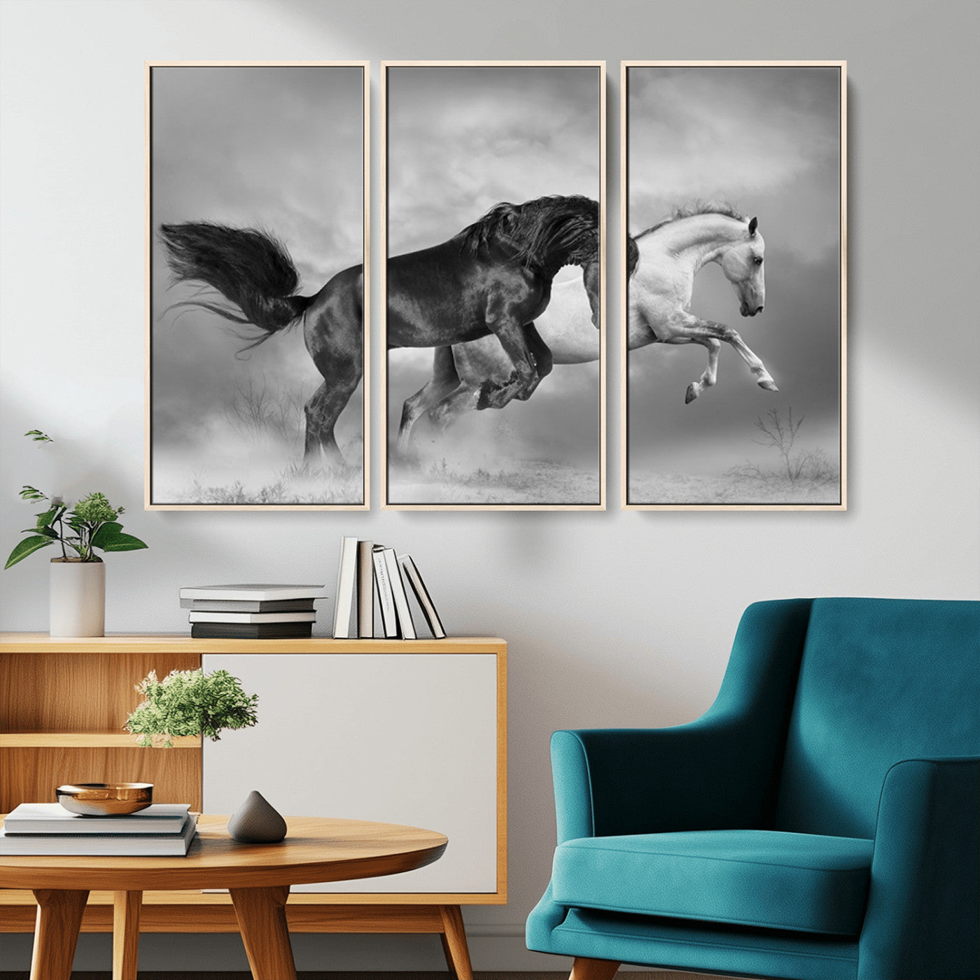 MGV-FC-48X32-3P - Wild Horses Wall Art Canvas Print