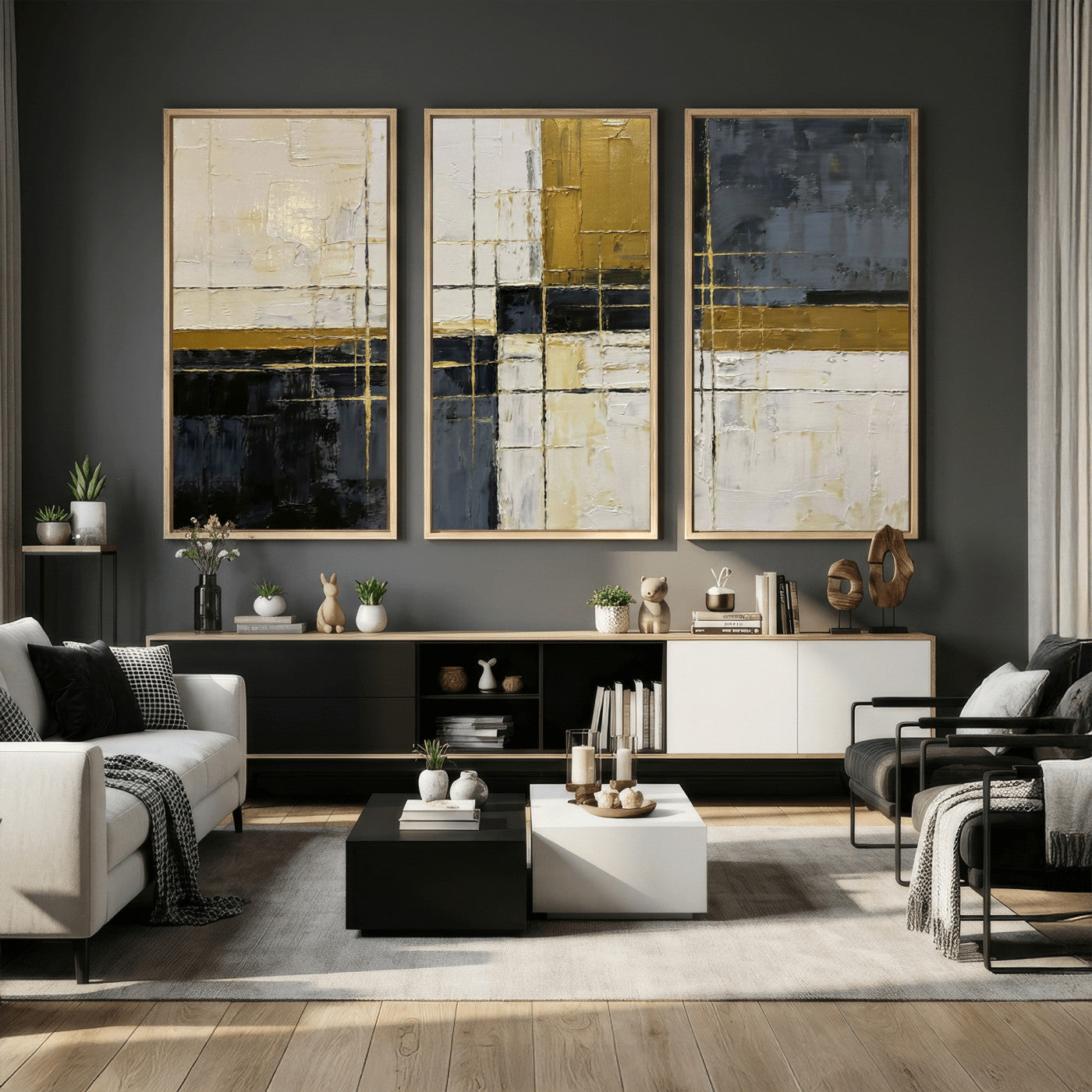 86412570-MGV-CV-36X24 - Geometric Abstract Wall Art Canvas Print