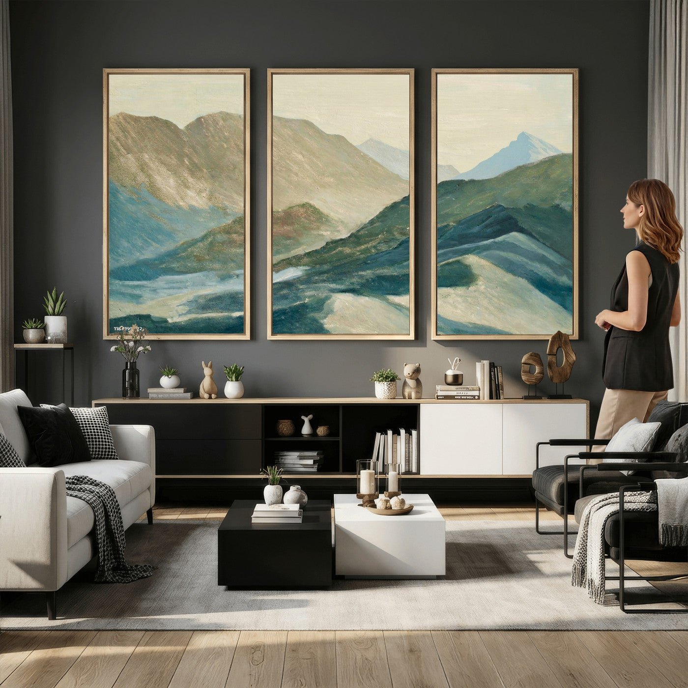 33629523-MGV-CV-36X24 - Shemelina Mountain Landscape, Mountains at Dawn Wall Art Canvas Print