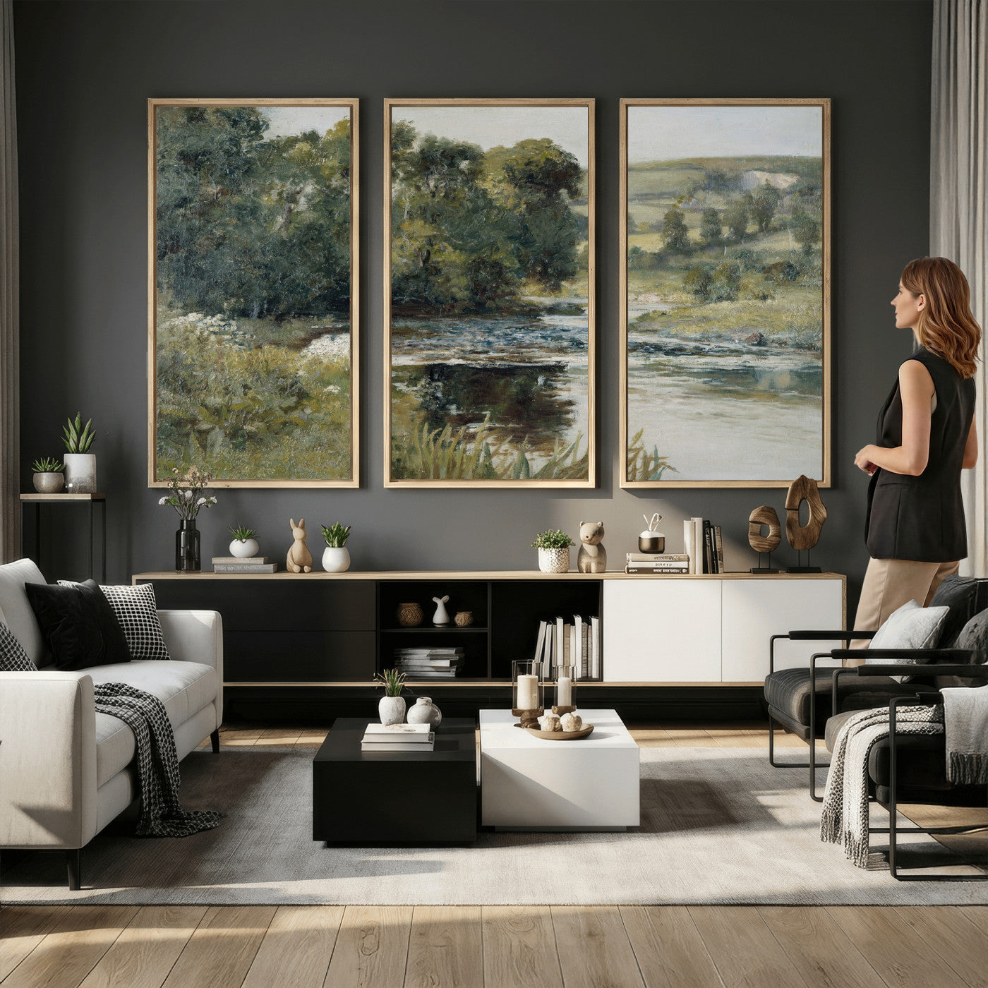 63256010-MGV-CV-36X24 - Edward Mitchell Bannister Streamside Wall Art Canvas Print