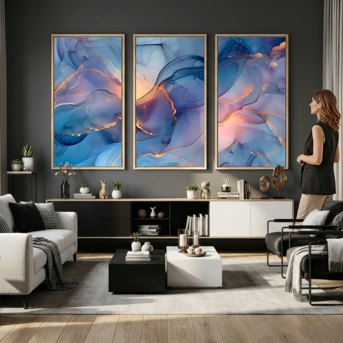 13710509-MGV-CV-36X24 - Colorful Abstract Canvas Wall Art Print, Vibrant Popup Color Art Print
