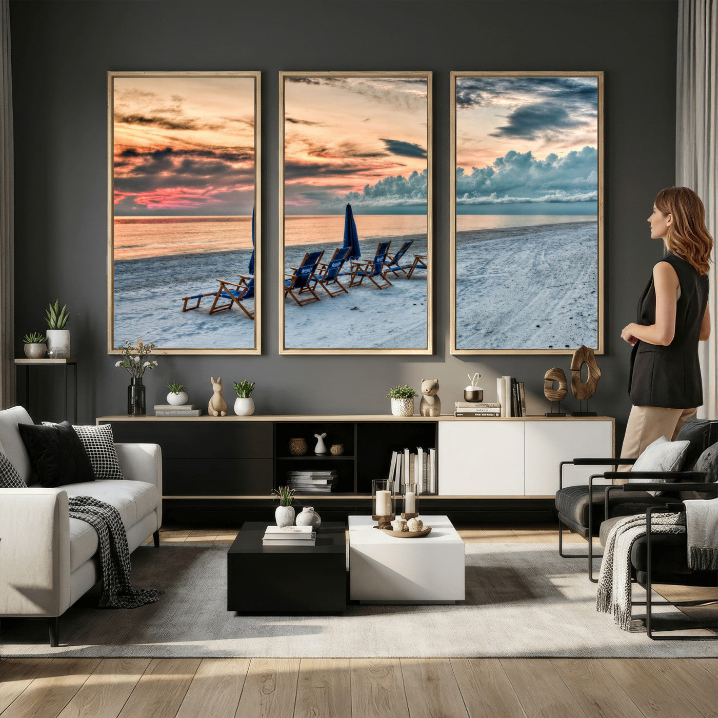 17237006-MGV-CV-36X24 - Serene Gulf Solitude Wall Art Canvas Print
