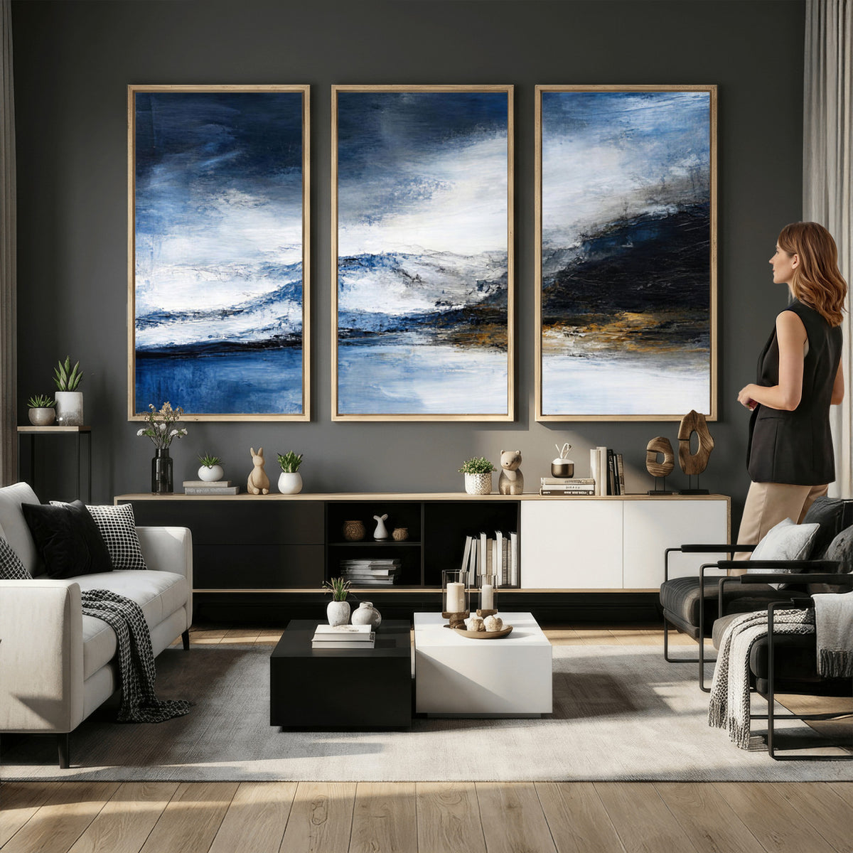 48142030-MGV-CV-36X24 - Extra Large Abstract Wall Art Canvas Print