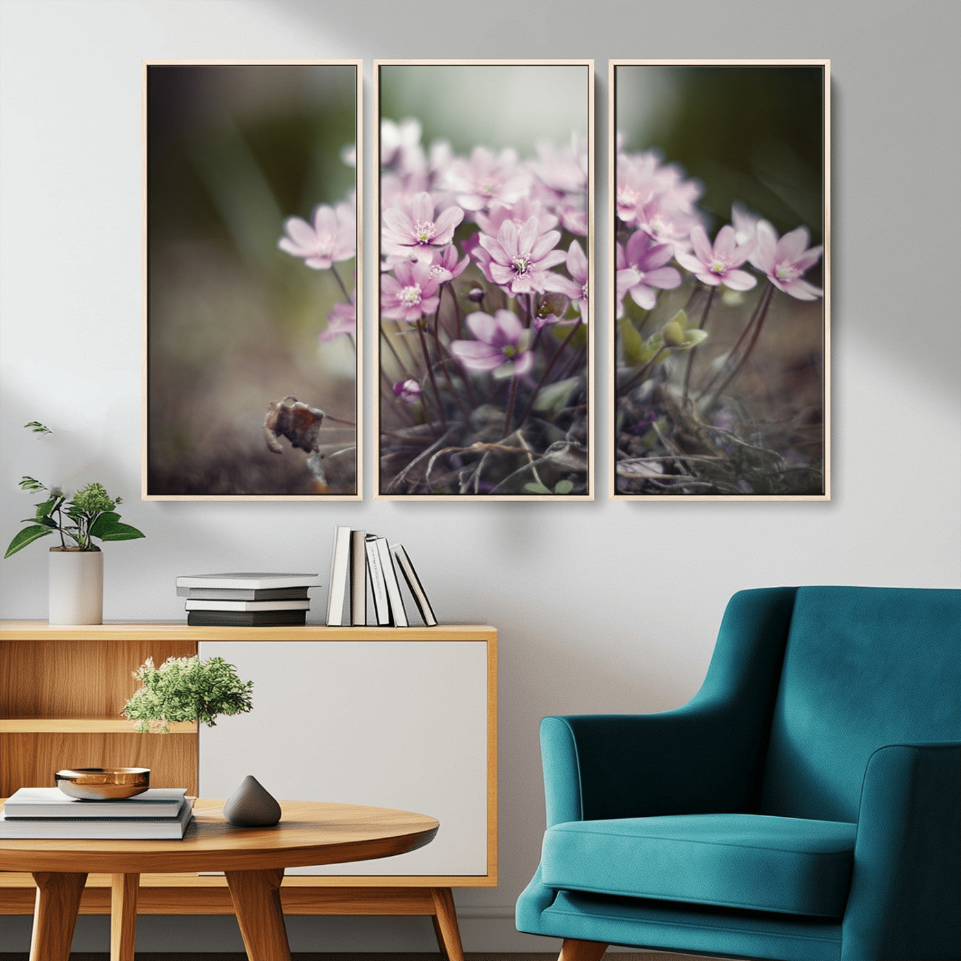 MGV-FC-48X32-3P - Pink Wild Flower Canvas Print