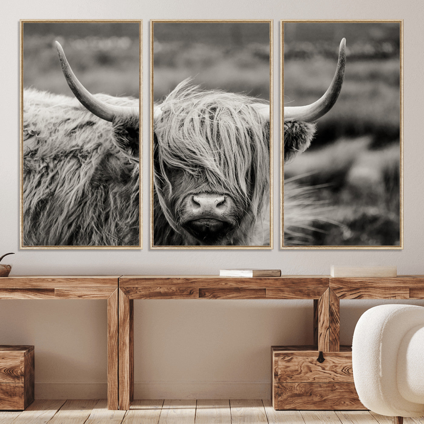 67365-MGV-CV-36X24-Cow Focus Canvas Wall Art Print