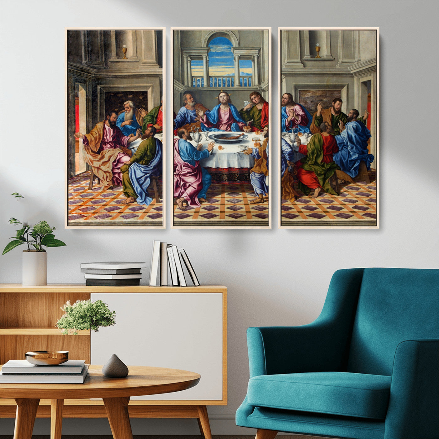 MGV-FC-48X32-3P - The Last Supper Multi Panel Canvas Wall Art