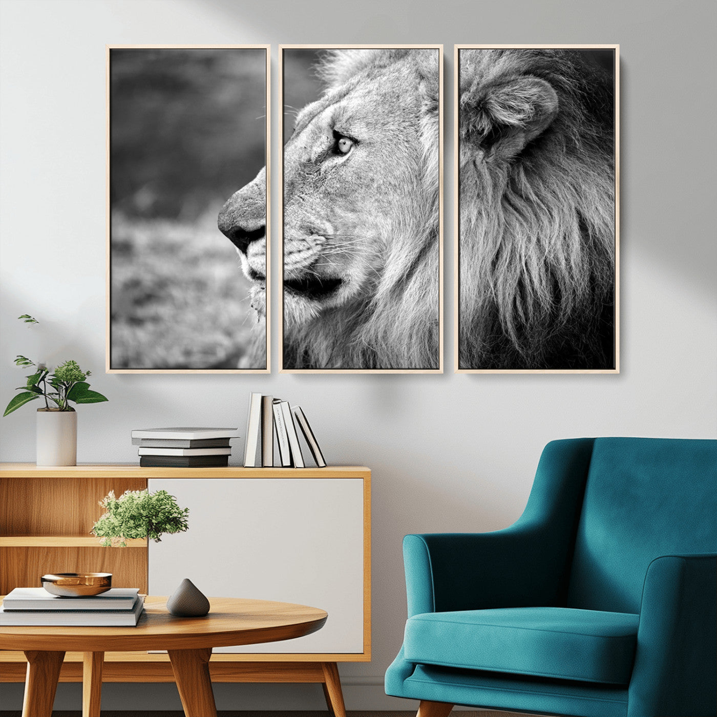 MGV-FC-48X32-3P - African Lion Wall Art Canvas Print