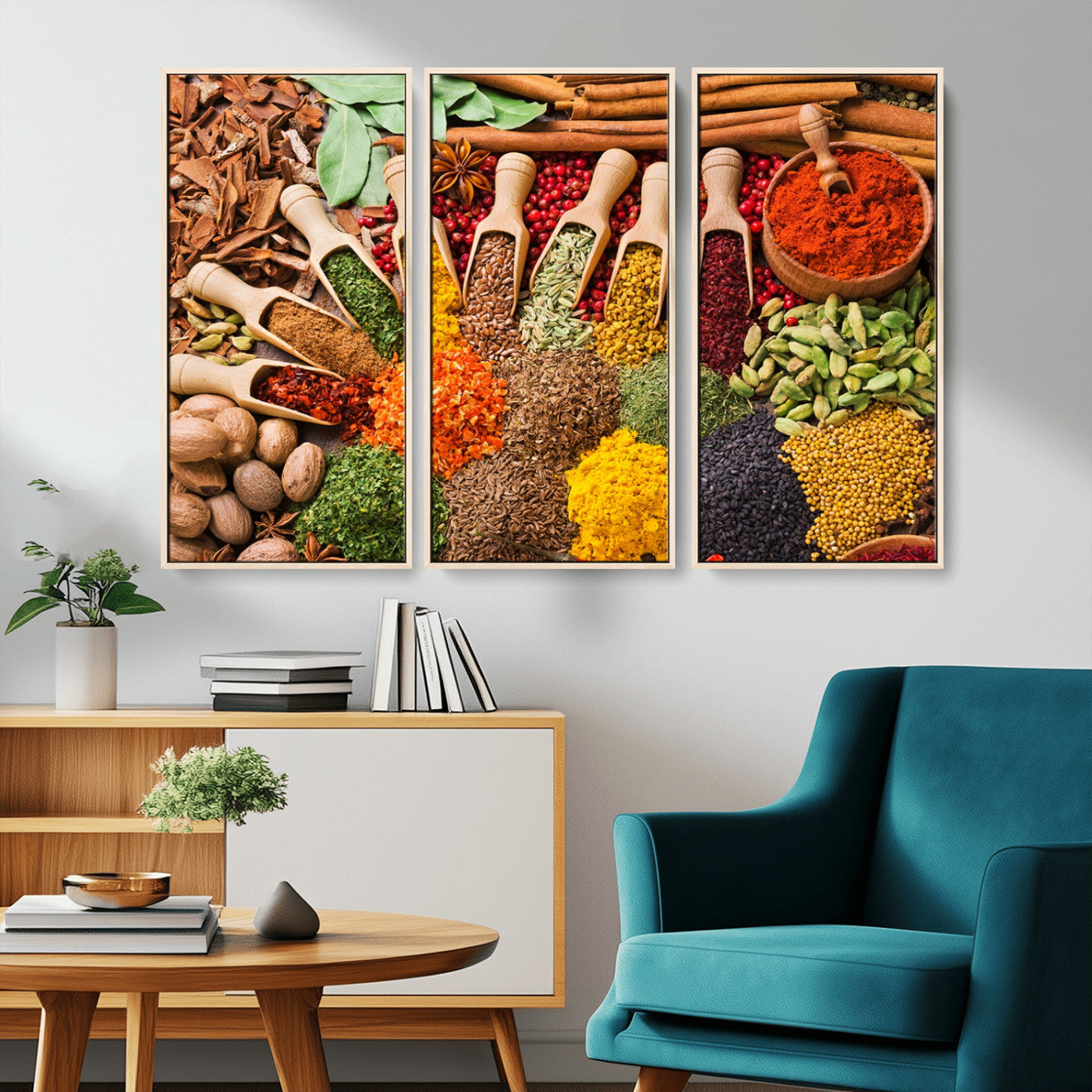 MGV-FC-48X32-3P - Spices Kitchen Wall Art Canvas Print