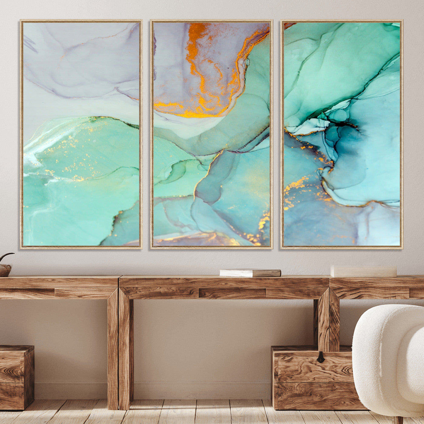 36934-MGV-CV-36X24-Colorful Marble Fluid Effect Canvas Wall Art Print
