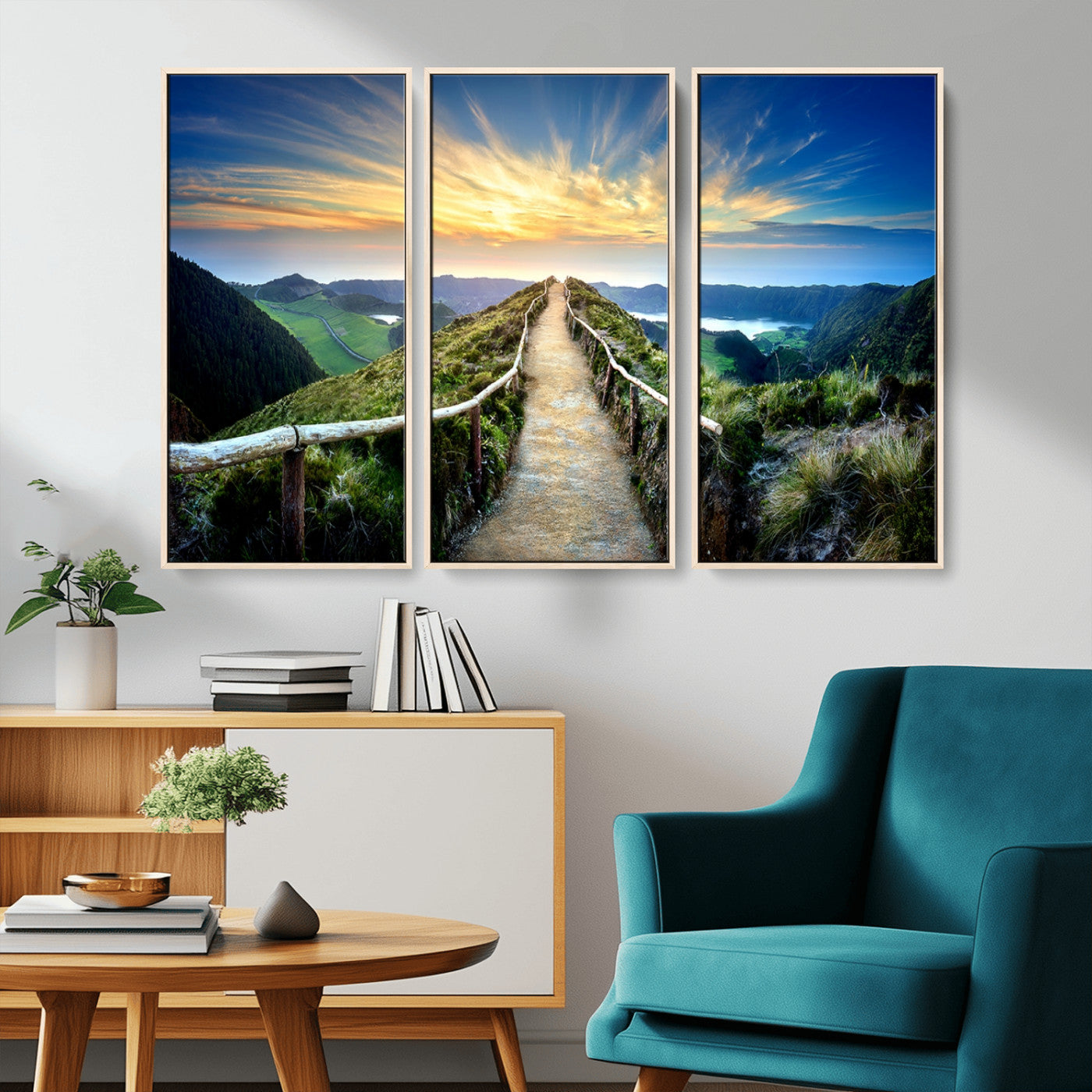 MGV-FC-48X32-3P - Mountain Landscape Wall Art Canvas Print