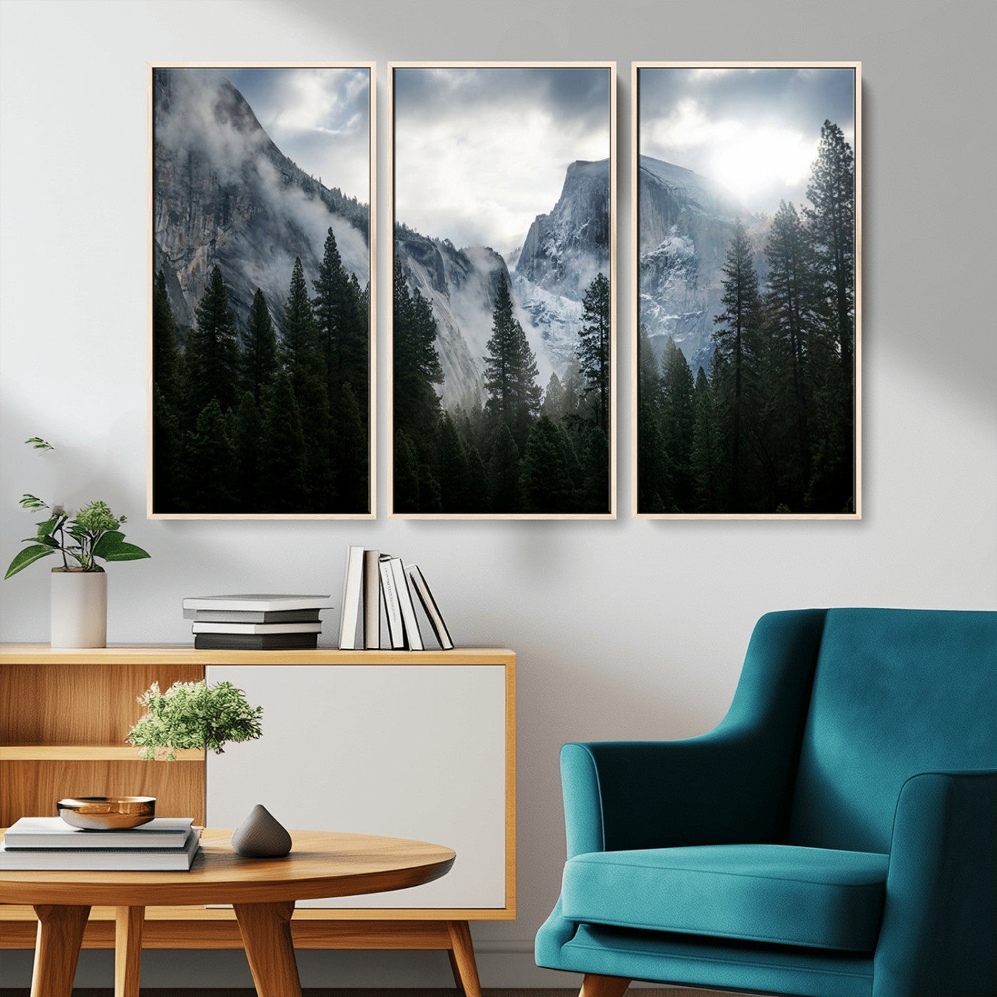 MGV-FC-48X32-3P - Wall Art Foggy Forest Landscape Canvas Print