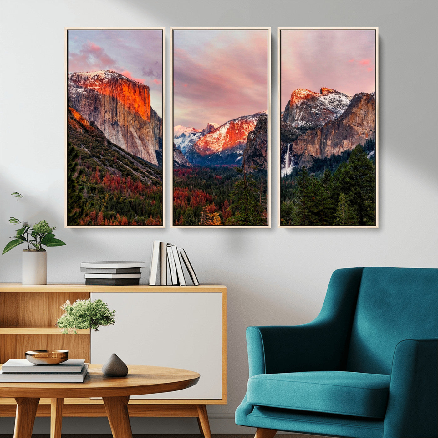 MGV-FC-48X32-3P - Yosemite Half Dome Wall Art Canvas Print El Capitan