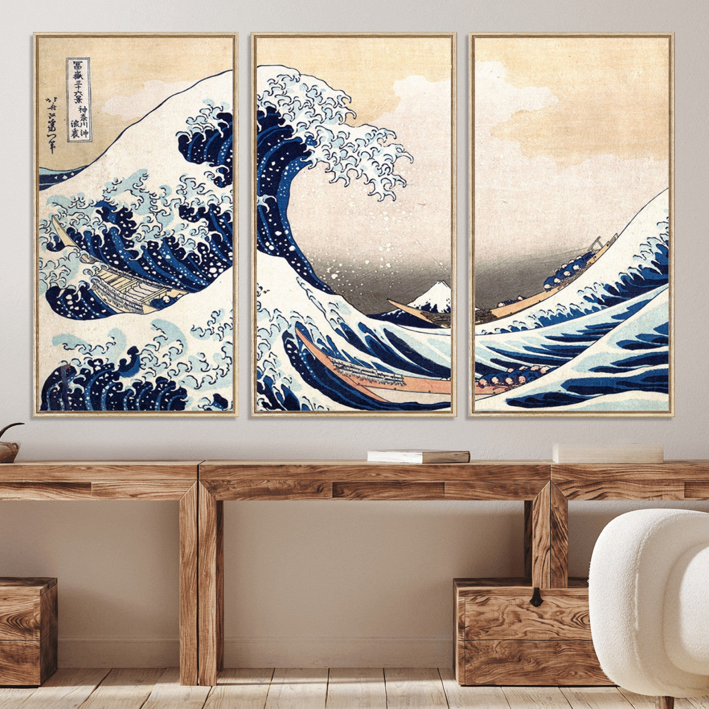 35635-MGV-CV-36X24-Wall Art Kanagawa Canvas Artwork Abstract Print